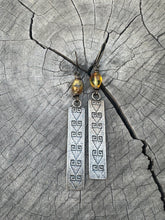 Load image into Gallery viewer, Amber &amp; Bronze Grecas earrings