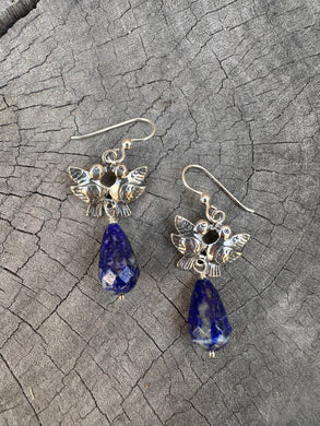 Lovebirds with Lapis Lazuli earrings