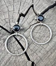 Load image into Gallery viewer, Onyx Hoops