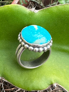 Turquoise studded ring size 9.25