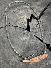 Load image into Gallery viewer, Black Sage Copper Leaf necklace