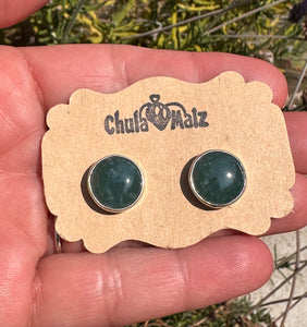 Jade stud earrings