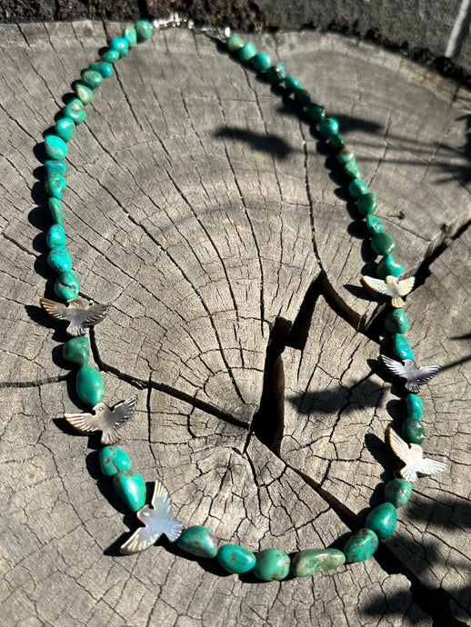 “Pájaros y Turquesa” Necklace