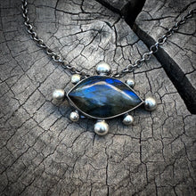 Load image into Gallery viewer, Labradorite Ojo Protection Pendant