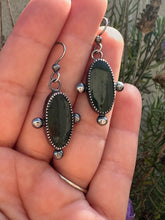 Load image into Gallery viewer, Reserved for Cami- Jade and silver earrings