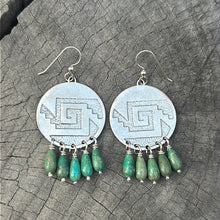 Load image into Gallery viewer, Sterling Ximalli earrings with Turquoise