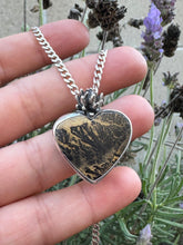 Load image into Gallery viewer, A M A R T E dendritic jasper heart necklace