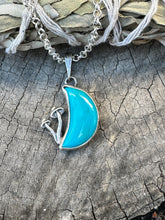 Load image into Gallery viewer, Turquoise Luna Pendant