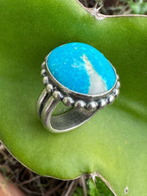 Load image into Gallery viewer, Turquoise studded ring size 9.25