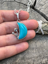 Load image into Gallery viewer, Turquoise Luna Pendant