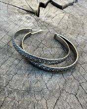 Load image into Gallery viewer, Snake print hoops