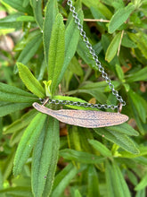 Load image into Gallery viewer, Black Sage Copper Leaf necklace