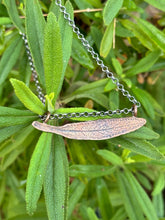 Load image into Gallery viewer, Black Sage Copper Leaf necklace