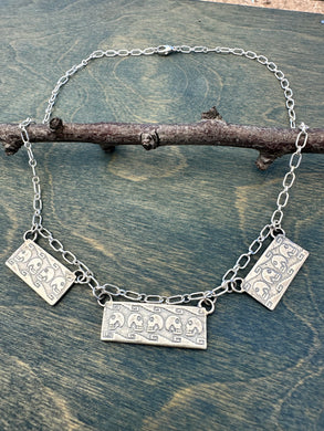 Mitla Placas Banner Necklace