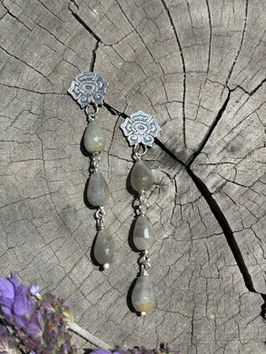 Xóchitl & Labradorite drops post earrings
