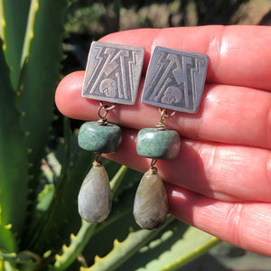 Mitla stone earrings
