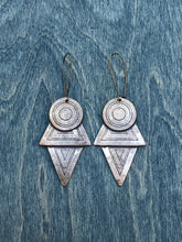 Load image into Gallery viewer, Extra Large Coyolxauhqui earrings BRONZE