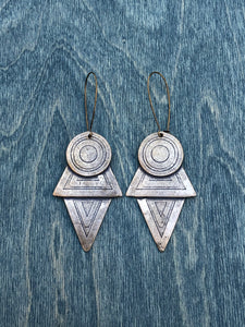 Extra Large Coyolxauhqui earrings BRONZE