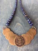 Load image into Gallery viewer, Coyolxauhqui Necklace with Lapis