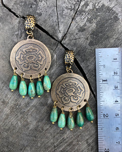 Xochitl discs with turquoise