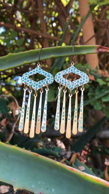 Viva la vida stamped chandelier earrings