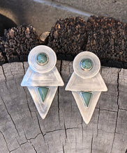 Load image into Gallery viewer, Reserved for Georgina ~ Coyolxauhqui de Jade Post Earrings
