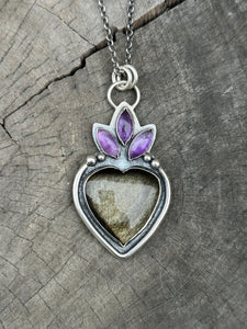 Obsidian heart Necklace