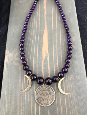 Coyolxauhqui necklace with moons
