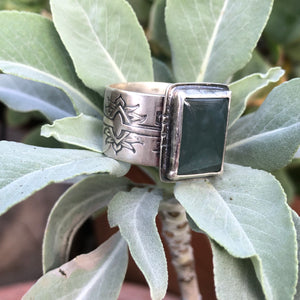 Jade & Sterling ring