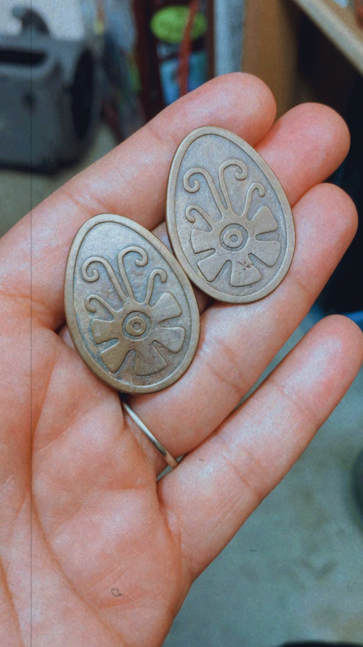 Papalotl discs with post earrings