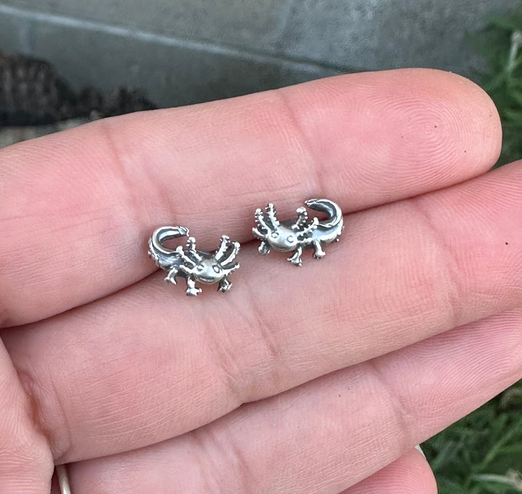 Axolotl post earrings