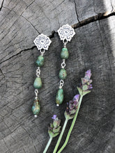 Load image into Gallery viewer, Xóchitl &amp; Turquoise drops post earrings