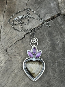 Obsidian heart Necklace