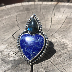 Lapis Lazuli heart Ring