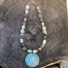 Load image into Gallery viewer, Coyolxauhqui with Amazonite Necklace
