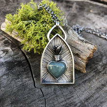 Load image into Gallery viewer, Sacred Heart Jade Pendant